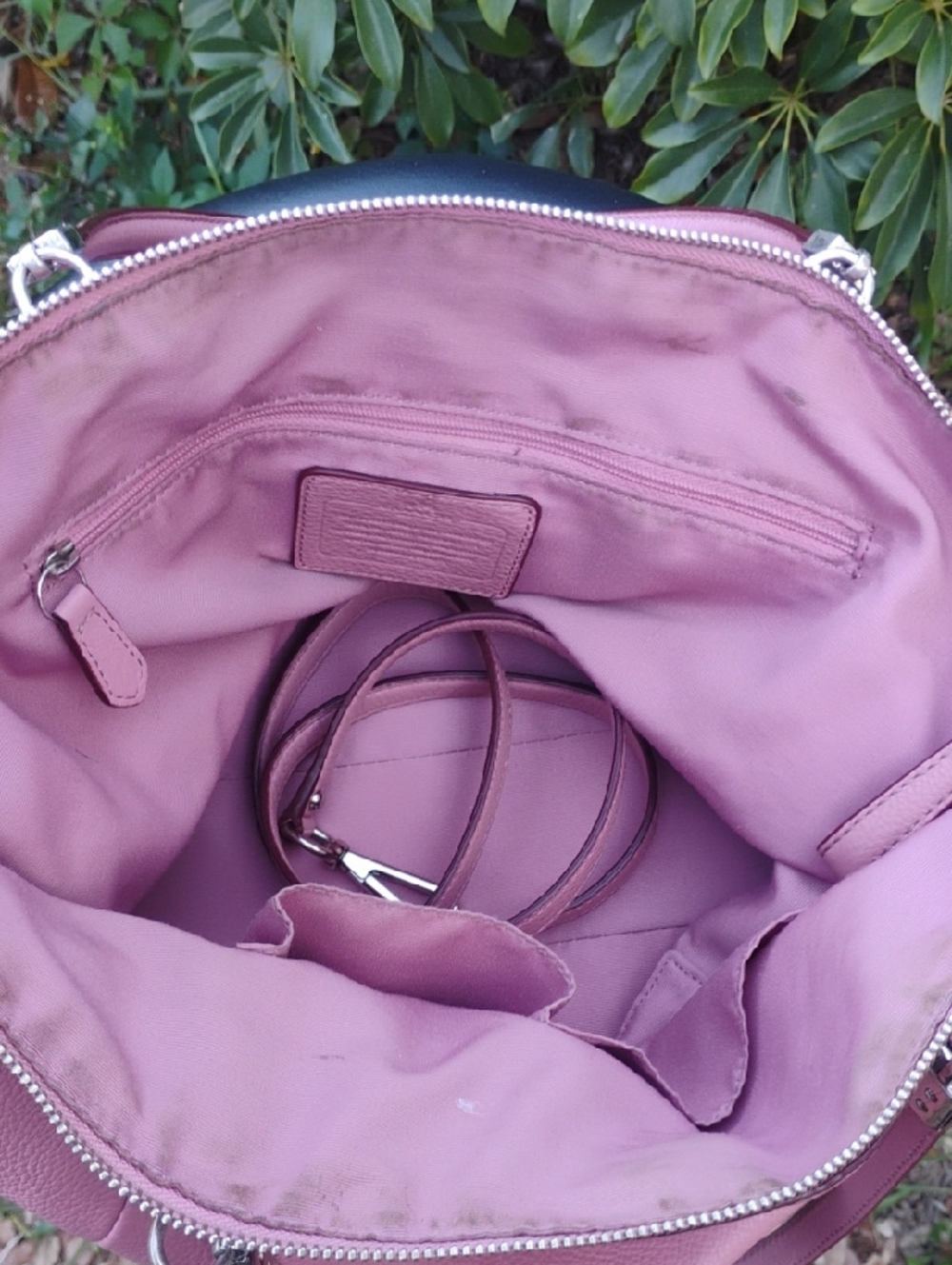 Coach Kelsey Pink Pebbled Leather Satchel Tote #F34494 - Picture 6 of 10